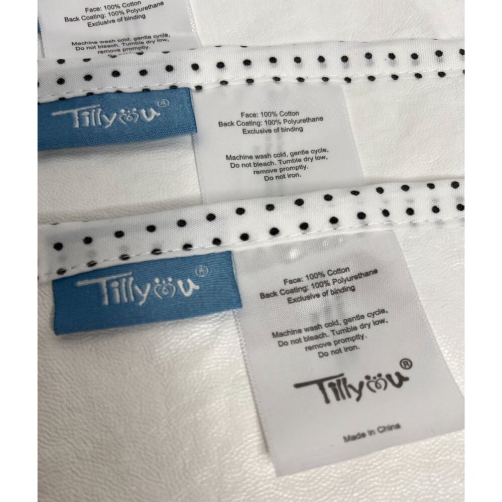 Tillyou Oval Bassinet Mattress Protectors 26.5x13 Waterproof Lot of 4 - Picture 3 of 3